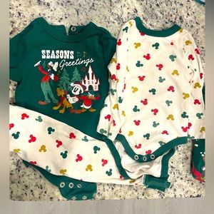 Baby Disney holiday outfit set. Long sleeve and onesie pants set.Smoke free home